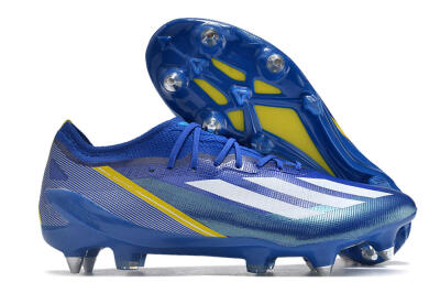 Men's Adidas X Crazyfast.1 Brazil SG Soft Ground Low-Tops Football Boots - Blue/White/Yellow