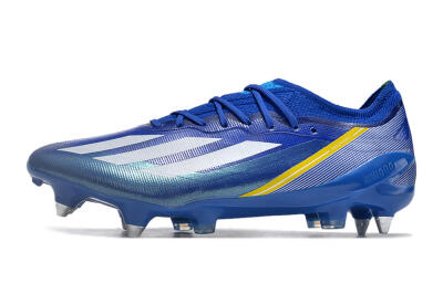 Men's Adidas X Crazyfast.1 Brazil SG Soft Ground Low-Tops Football Boots - Blue/White/Yellow