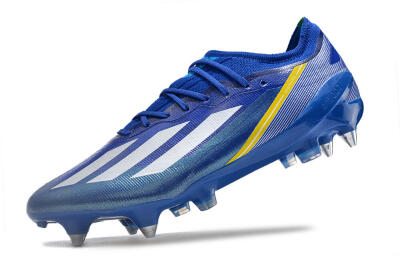 Men's Adidas X Crazyfast.1 Brazil SG Soft Ground Low-Tops Football Boots - Blue/White/Yellow