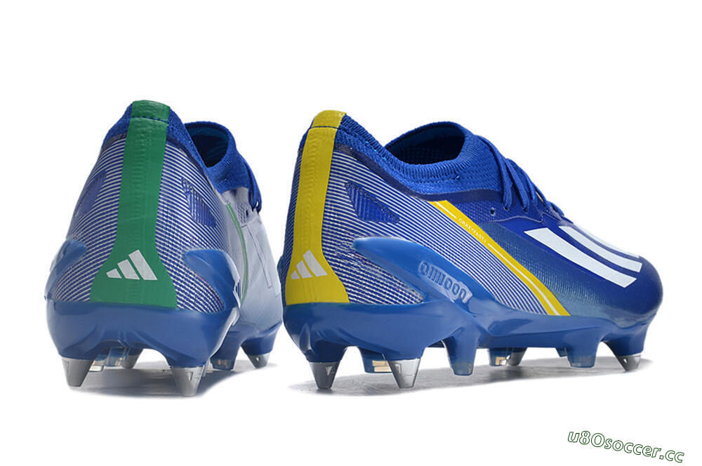 Men's Adidas X Crazyfast.1 Brazil SG Soft Ground Low-Tops Football Boots - Blue/White/Yellow 6