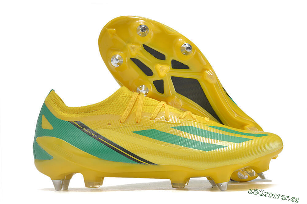 Men's Adidas X Crazyfast.1 Australia SG Soft Ground Low-Tops Football Boots - Yellow/Green/Black 2