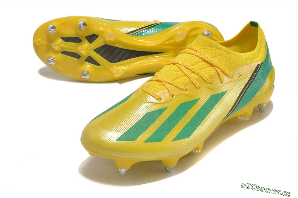 Men's Adidas X Crazyfast.1 Australia SG Soft Ground Low-Tops Football Boots - Yellow/Green/Black 3