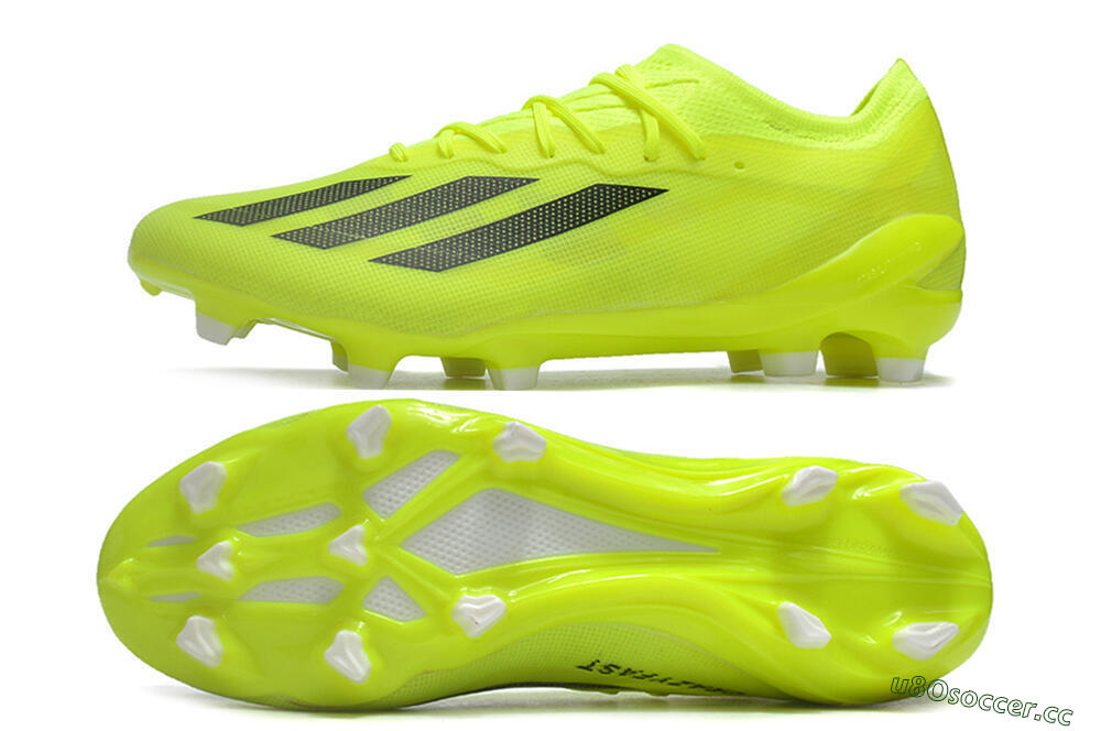 Men's Adidas X Crazyfast.1 FG Firm Ground Low-Tops Football Boots - Yellow/Black 1