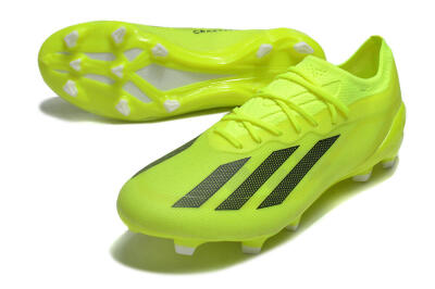 Men's Adidas X Crazyfast.1 FG Firm Ground Low-Tops Football Boots - Yellow/Black