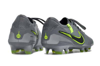 Men's Nike Tiempo Legend 10 Elite FG Firm Ground Low-Tops Football Boots - Silver/Grey/Yellow
