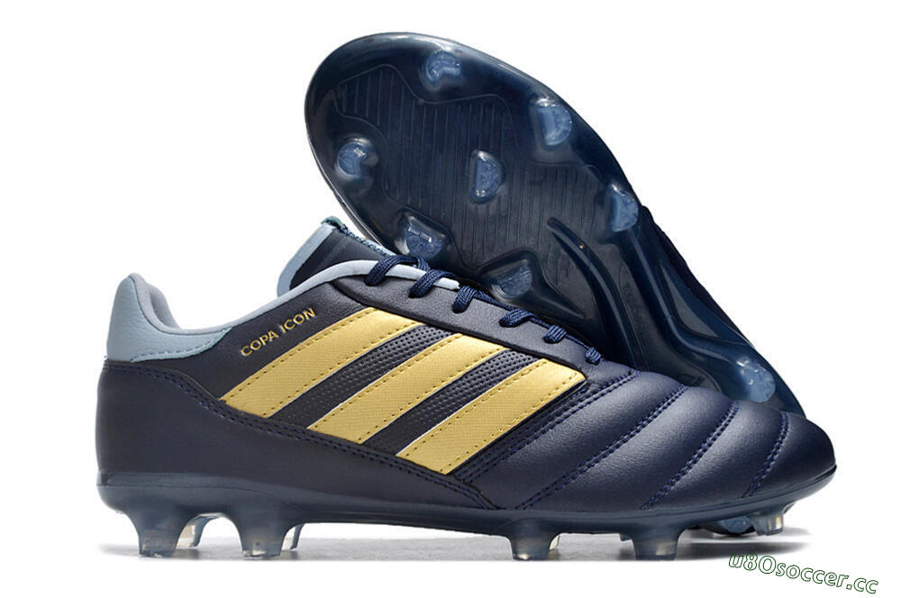 Men's Adidas Copa Mundial.1 FG Firm Ground Low-Tops Football Boots - Blue/Gold 2