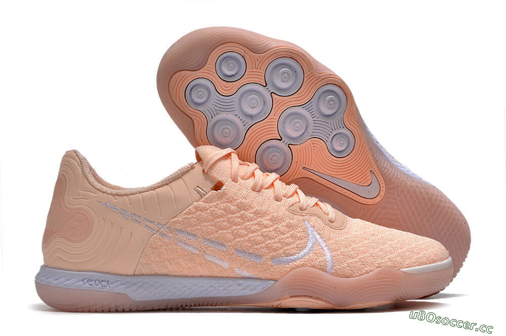 Men's Nike React Gato IC Indoor & Futsal Low-Tops Football Shoes - Pink/White 2