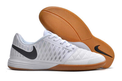 Men's Nike Lunar Gato 2 IC Indoor & Futsal Low-Tops Football Shoes - White/Black/Brown