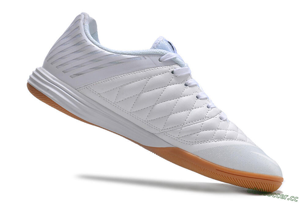 Men's Nike Lunar Gato 2 IC Indoor & Futsal Low-Tops Football Shoes - White/Black/Brown 4