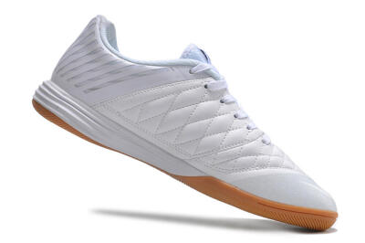 Men's Nike Lunar Gato 2 IC Indoor & Futsal Low-Tops Football Shoes - White/Black/Brown