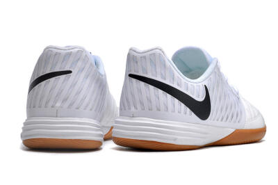 Men's Nike Lunar Gato 2 IC Indoor & Futsal Low-Tops Football Shoes - White/Black/Brown