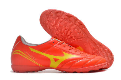 Men's Mizuno Monarcida Neo Ckassic TF Artificial Turf Low-Tops Football Shoes - Red/Gold