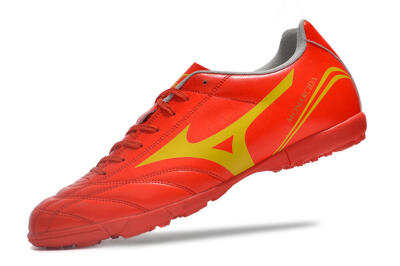 Men's Mizuno Monarcida Neo Ckassic TF Artificial Turf Low-Tops Football Shoes - Red/Gold