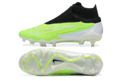 Men's Nike Phantom GX Elite DF FG Firm Ground High-Tops Football Boots - Green/Black/Yellow/White
