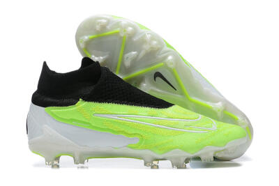 Men's Nike Phantom GX Elite DF FG Firm Ground High-Tops Football Boots - Green/Black/Yellow/White