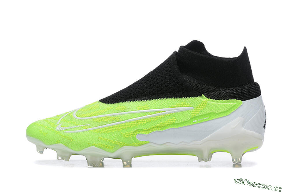 Men's Nike Phantom GX Elite DF FG Firm Ground High-Tops Football Boots - Green/Black/Yellow/White 0