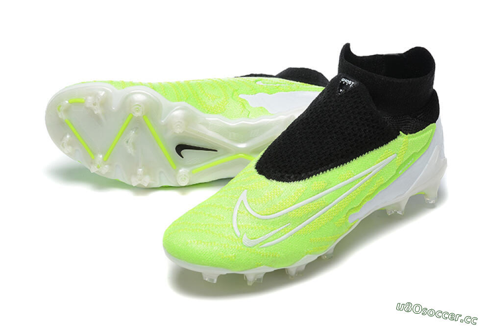 Men's Nike Phantom GX Elite DF FG Firm Ground High-Tops Football Boots - Green/Black/Yellow/White 3