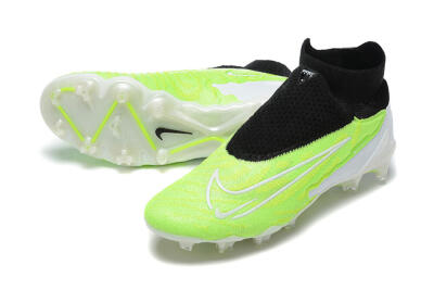 Men's Nike Phantom GX Elite DF FG Firm Ground High-Tops Football Boots - Green/Black/Yellow/White