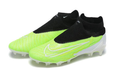 Men's Nike Phantom GX Elite DF FG Firm Ground High-Tops Football Boots - Green/Black/Yellow/White