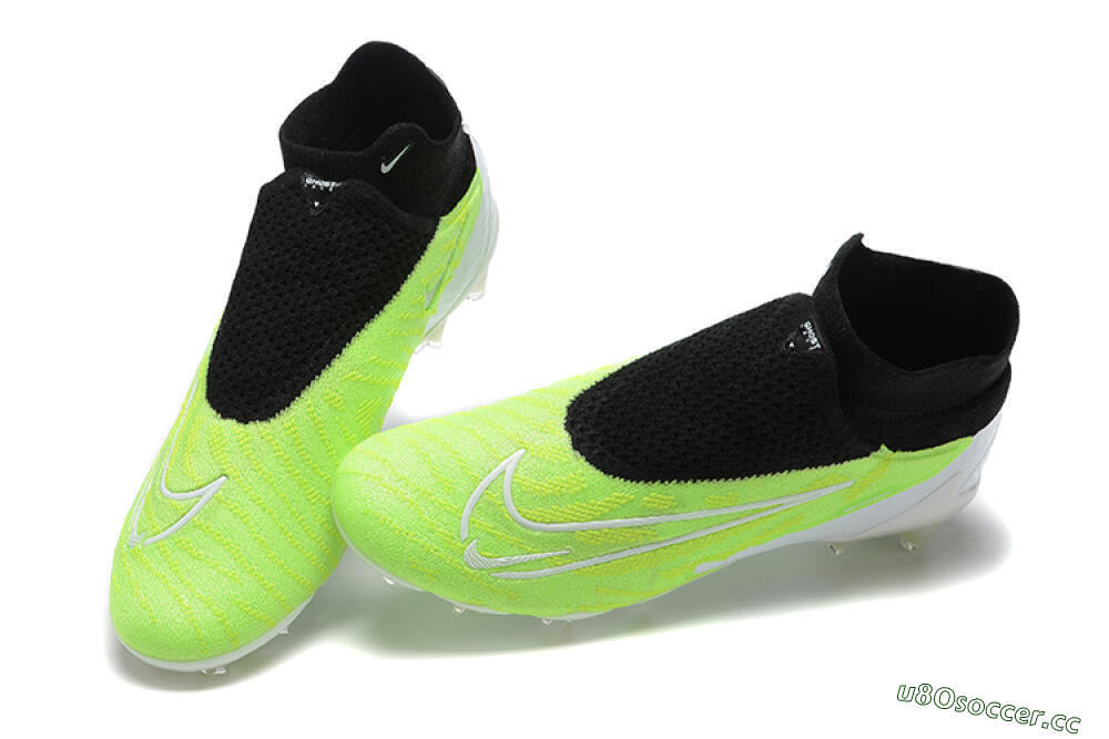 Men's Nike Phantom GX Elite DF FG Firm Ground High-Tops Football Boots - Green/Black/Yellow/White 6