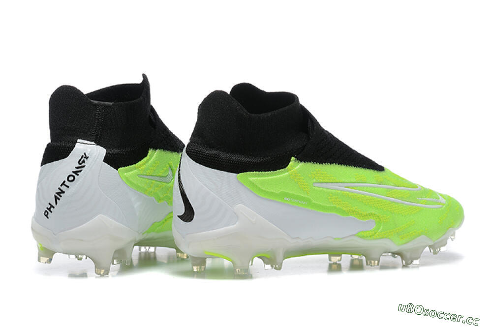 Men's Nike Phantom GX Elite DF FG Firm Ground High-Tops Football Boots - Green/Black/Yellow/White 9