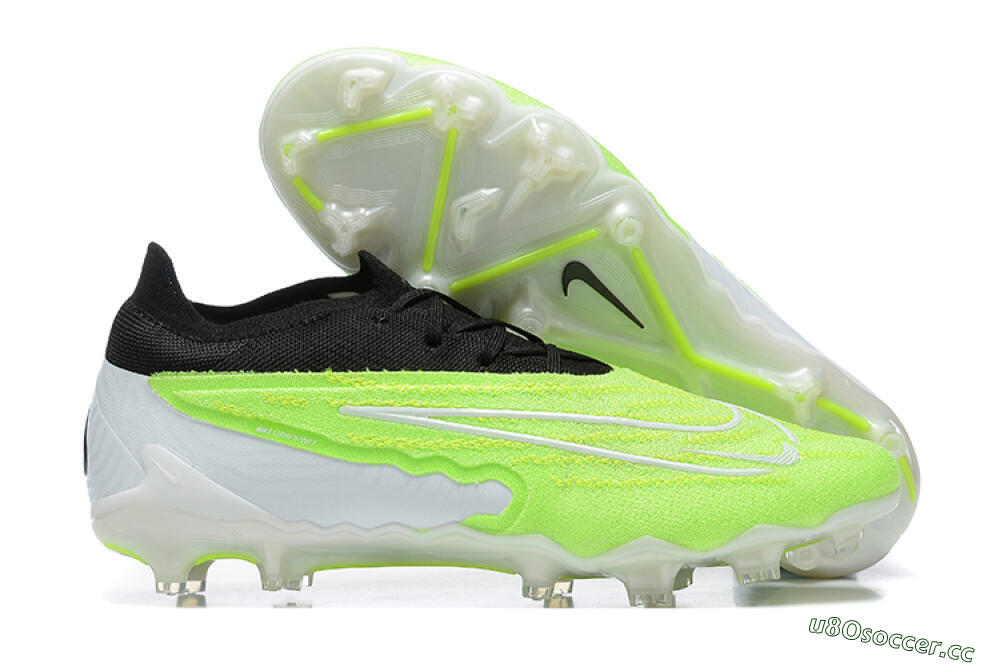 Men's Nike Phantom GX Elite FG Firm Ground Low-Tops Football Boots - Green/Black/Yellow/White 2