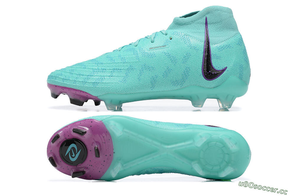Men's Nike Phantom Luna Elite FG Firm Ground High-Tops Football Boots - Blue/Black/Purple 1
