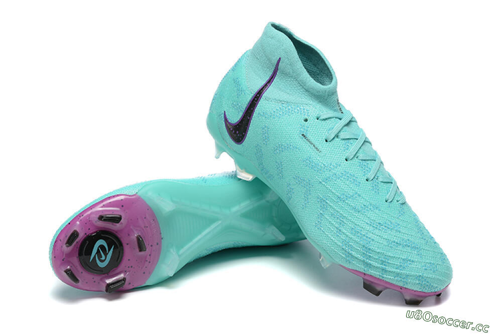 Men's Nike Phantom Luna Elite FG Firm Ground High-Tops Football Boots - Blue/Black/Purple 4