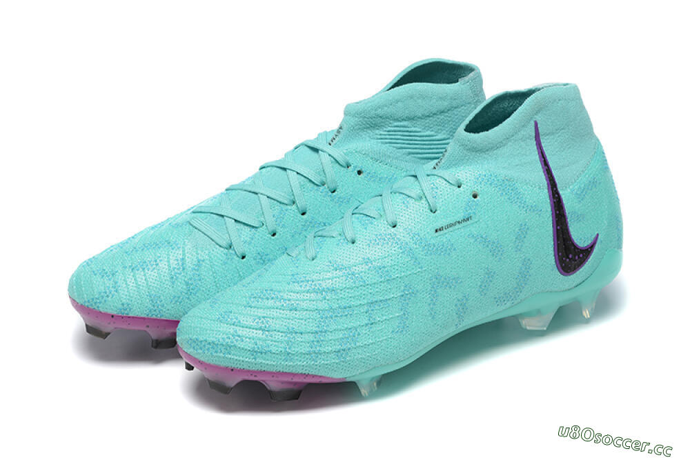 Men's Nike Phantom Luna Elite FG Firm Ground High-Tops Football Boots - Blue/Black/Purple 5