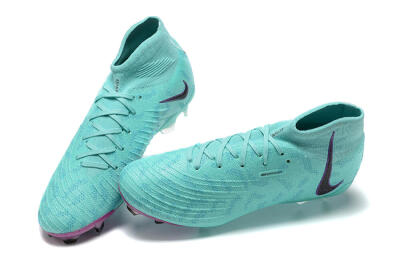 Men's Nike Phantom Luna Elite FG Firm Ground High-Tops Football Boots - Blue/Black/Purple