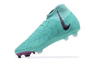 Men's Nike Phantom Luna Elite FG Firm Ground High-Tops Football Boots - Blue/Black/Purple