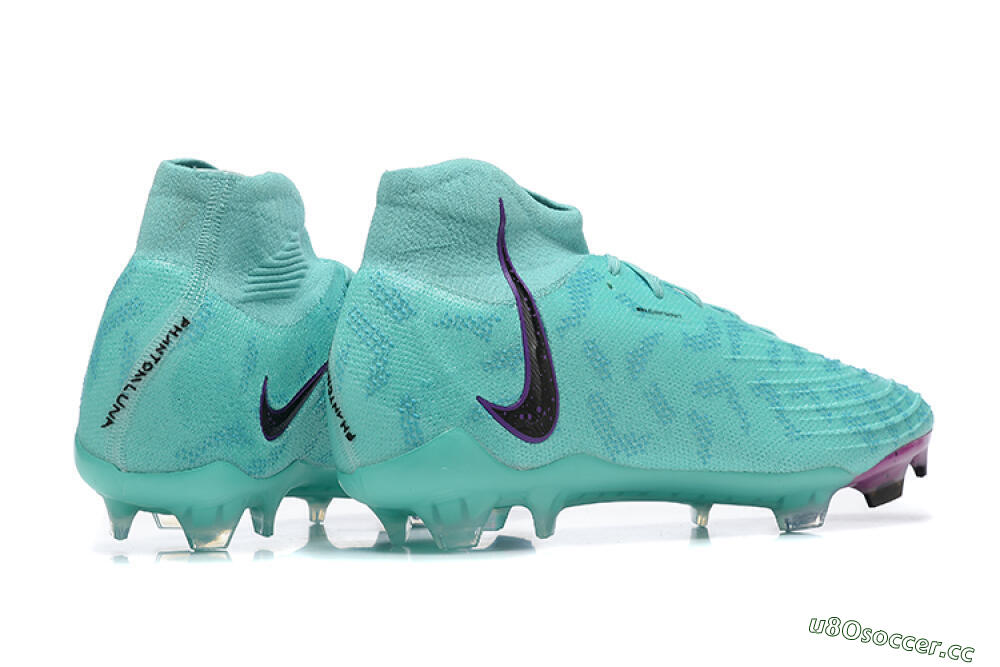 Men's Nike Phantom Luna Elite FG Firm Ground High-Tops Football Boots - Blue/Black/Purple 9