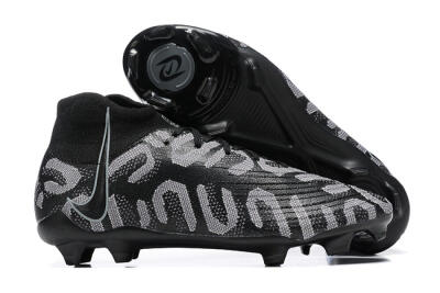 Men's Nike Phantom Luna Elite FG Firm Ground High-Tops Football Boots - Black/Grey