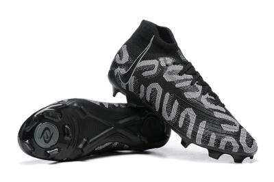 Men's Nike Phantom Luna Elite FG Firm Ground High-Tops Football Boots - Black/Grey