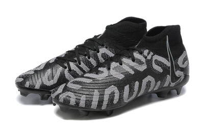 Men's Nike Phantom Luna Elite FG Firm Ground High-Tops Football Boots - Black/Grey