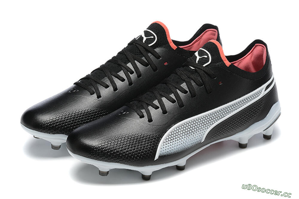 Men's Puma King Ultimate Icon MG Multi Ground Low-Tops Football Boots - Black/White/Red 5
