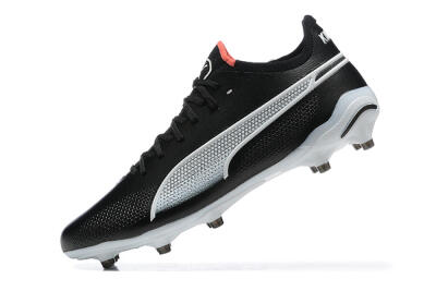 Men's Puma King Ultimate Icon MG Multi Ground Low-Tops Football Boots - Black/White/Red