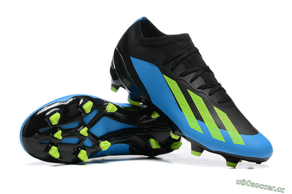 Men's Adidas X Speedportal .1 FG Firm Ground Low-Tops Football Boots - Blue/Black/Yellow 4