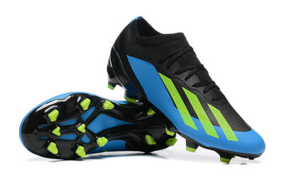 Men's Adidas X Speedportal .1 FG Firm Ground Low-Tops Football Boots - Blue/Black/Yellow