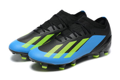 Men's Adidas X Speedportal .1 FG Firm Ground Low-Tops Football Boots - Blue/Black/Yellow