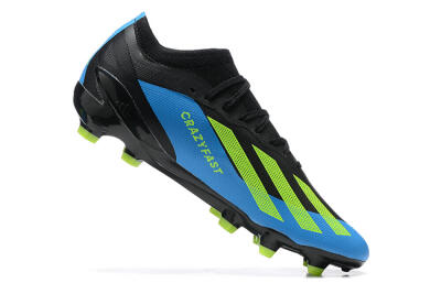 Men's Adidas X Speedportal .1 FG Firm Ground Low-Tops Football Boots - Blue/Black/Yellow