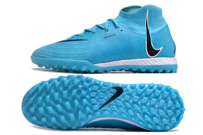 Unisex Nike Phantom Luna Elite NU TF Artificial Turf High-Tops Football Shoes - Blue/Black/White