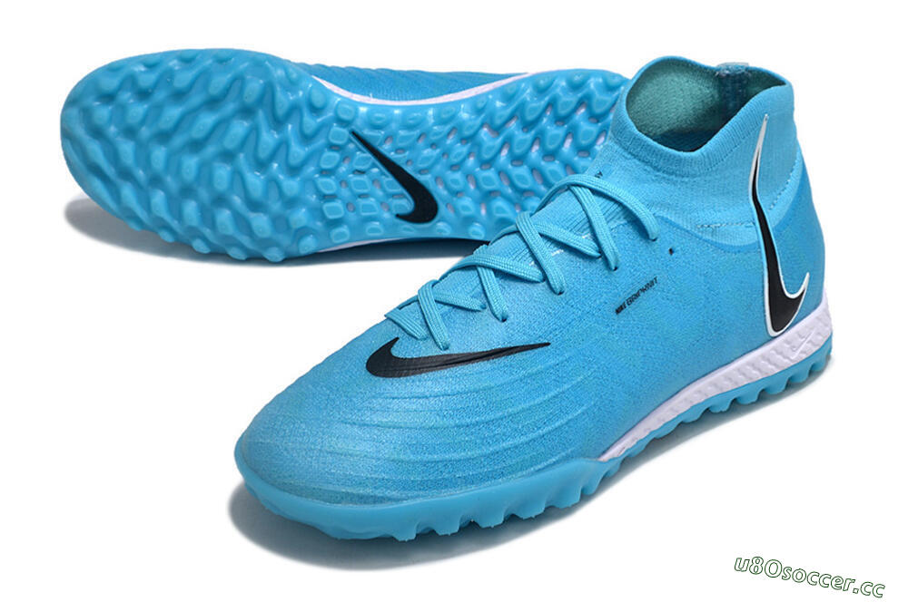 Unisex Nike Phantom Luna Elite NU TF Artificial Turf High-Tops Football Shoes - Blue/Black/White 3