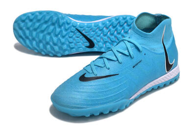 Unisex Nike Phantom Luna Elite NU TF Artificial Turf High-Tops Football Shoes - Blue/Black/White