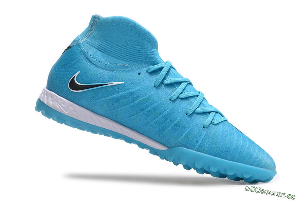 Unisex Nike Phantom Luna Elite NU TF Artificial Turf High-Tops Football Shoes - Blue/Black/White 4