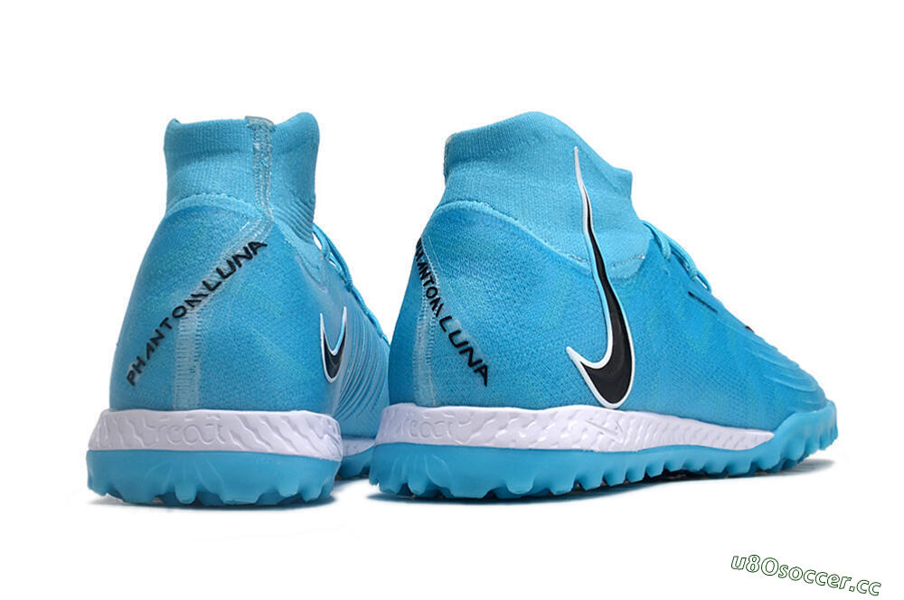 Unisex Nike Phantom Luna Elite NU TF Artificial Turf High-Tops Football Shoes - Blue/Black/White 6