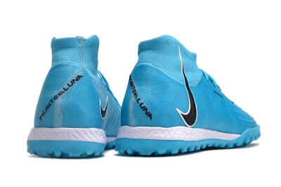 Unisex Nike Phantom Luna Elite NU TF Artificial Turf High-Tops Football Shoes - Blue/Black/White