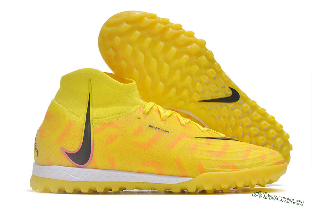Unisex Nike Phantom Luna Elite NU TF Artificial Turf High-Tops Football Shoes - Yellow/Red/Black 2