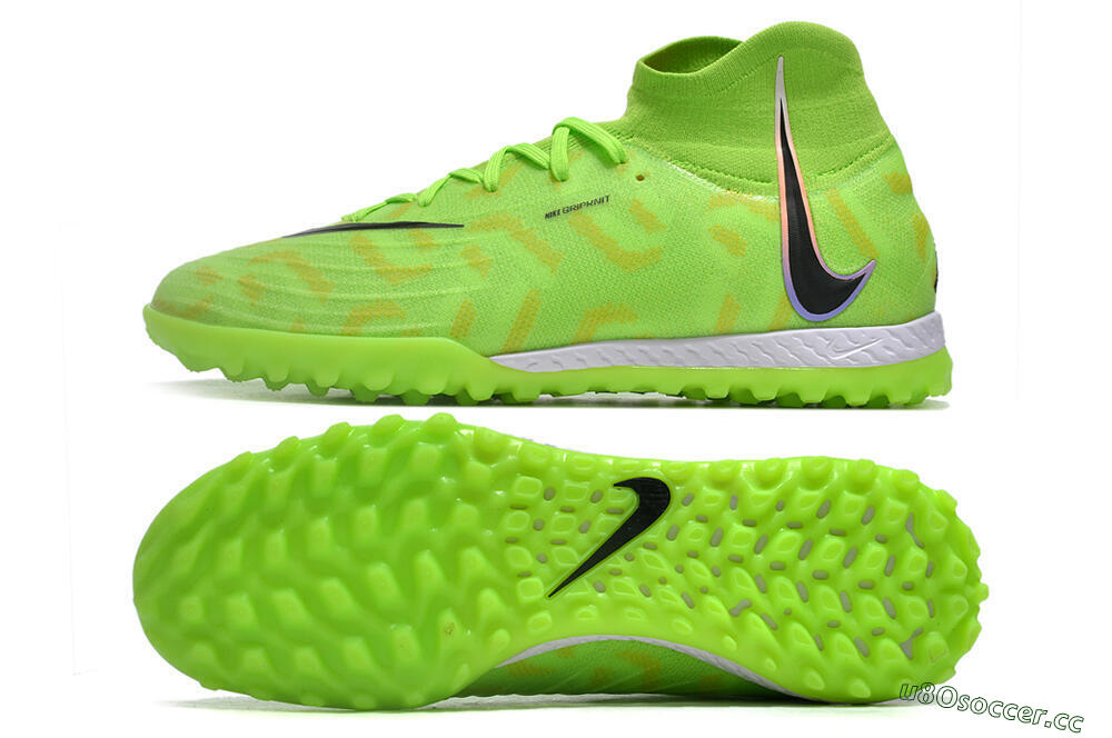 Unisex Nike Phantom Luna Elite NU TF Artificial Turf High-Tops Football Shoes - Green/Yellow/Black 1