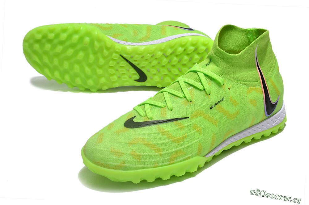 Unisex Nike Phantom Luna Elite NU TF Artificial Turf High-Tops Football Shoes - Green/Yellow/Black 3